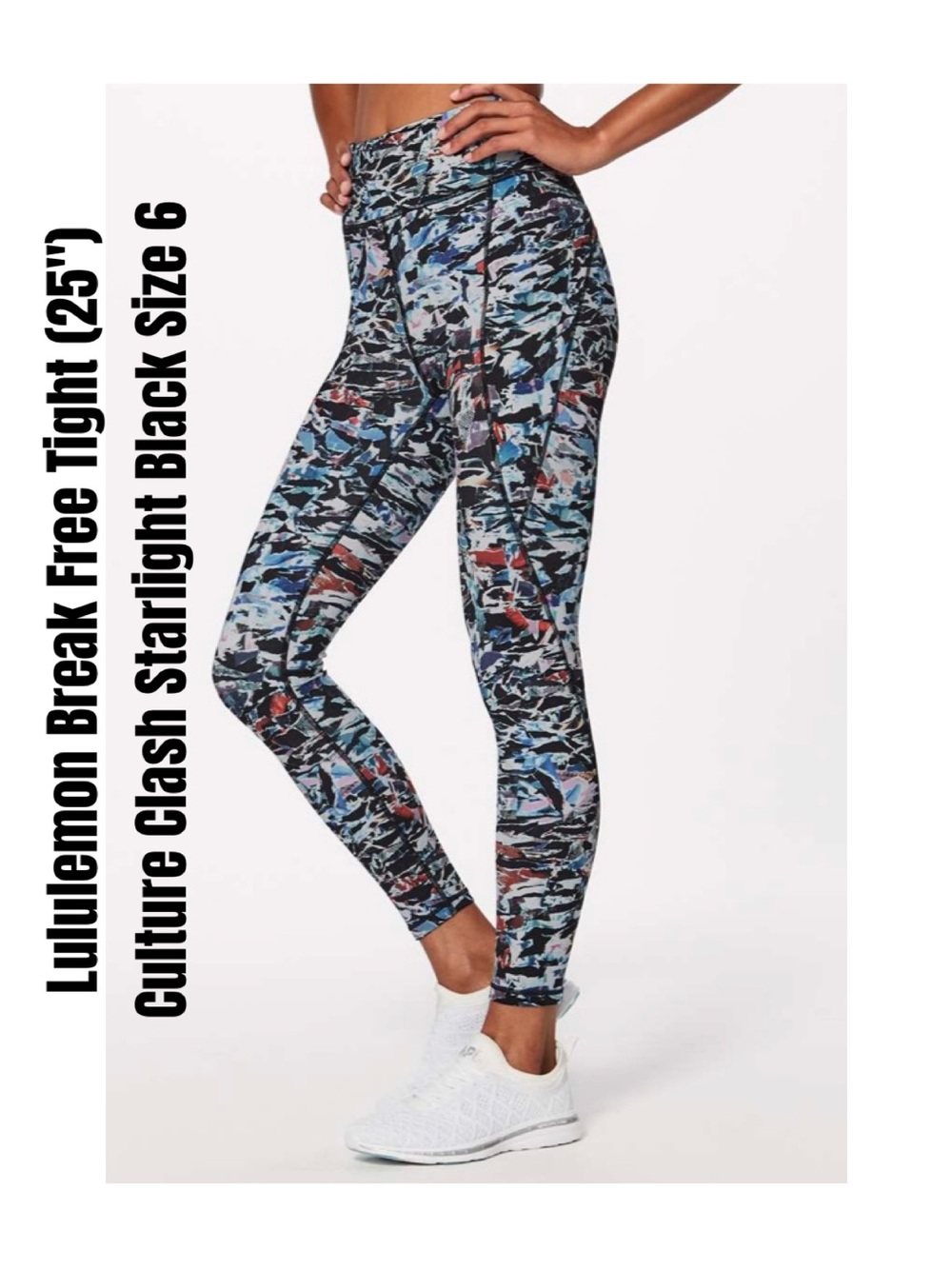 Lululemon Break Free Tight (25") Culture Clash Starlight Black Size 6